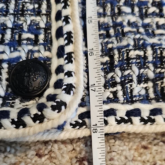 NWT Christian Lacroix blue tweed cropped jacket - Picture 14 of 15